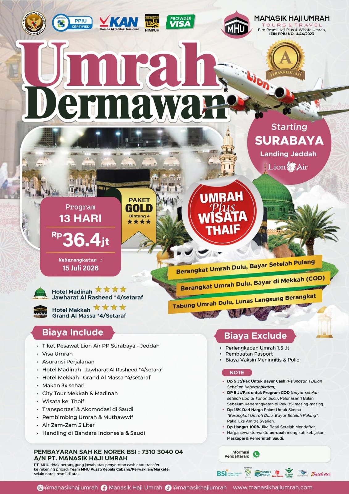 umroh Juli 2025 PT MHU Travel